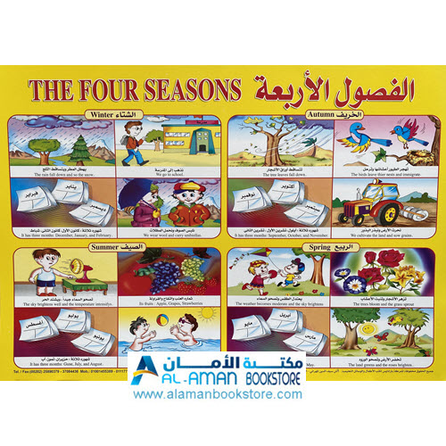 Al-Aman Bookstore - Arabic & Islamic Bookstore in USA - بوستر الفصول الأربعة - لوحة الفصول الأربعة